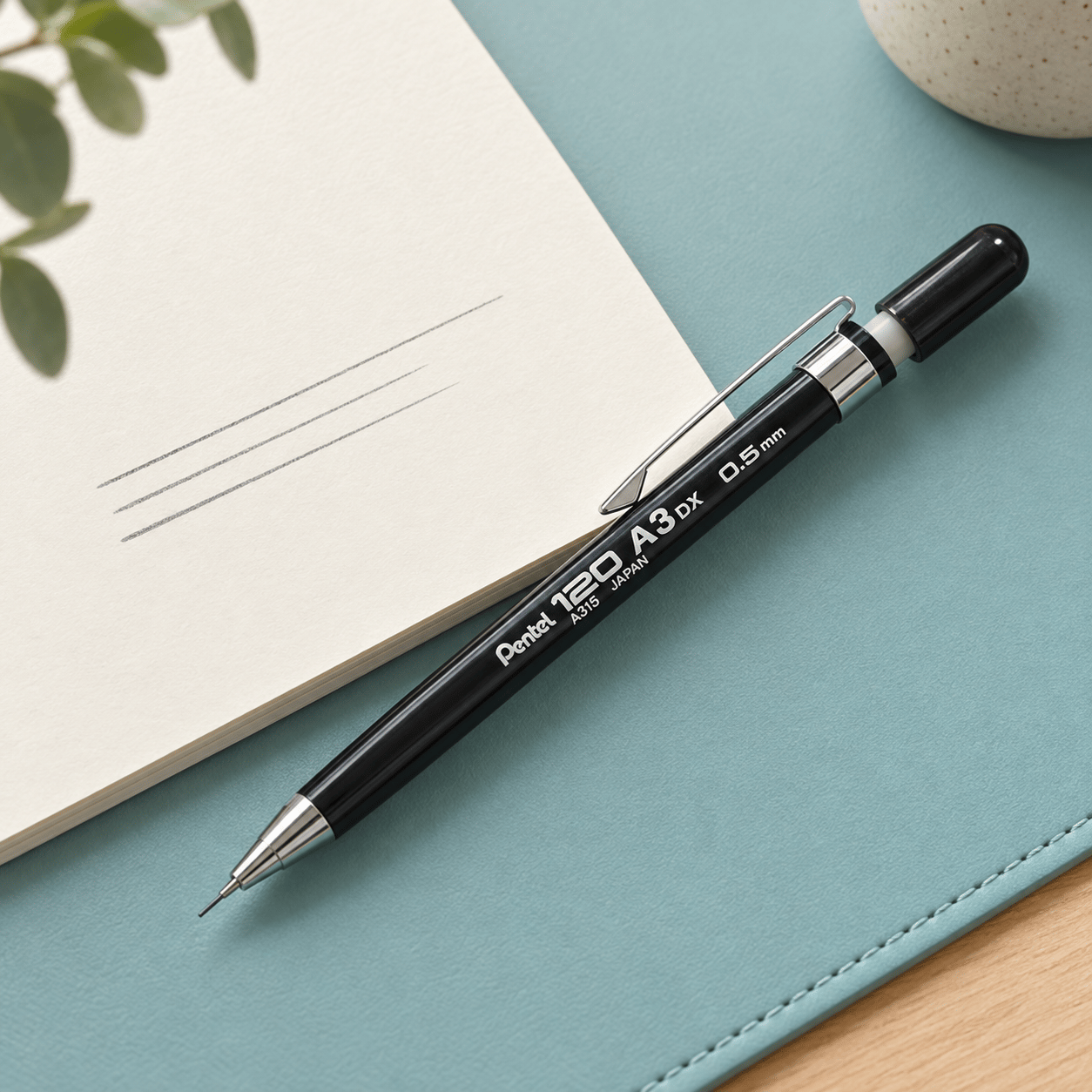 Pentel 120 A315  DX 0.5 mm Siyah Versatil Kalem 