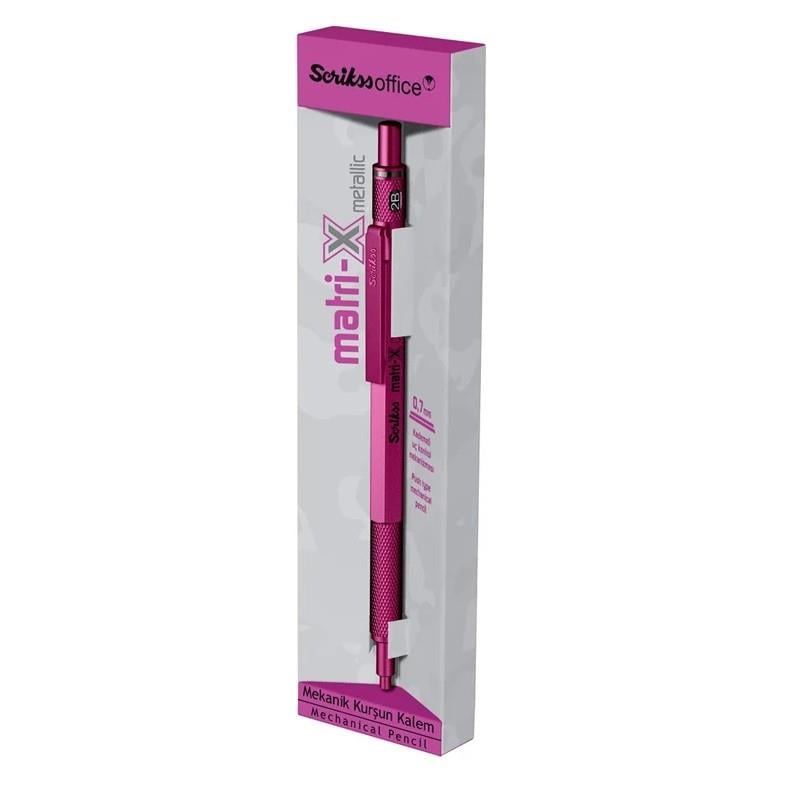 Scrıkss Matri-X Mekanik Kurşun Kalem 0.7 Mm Metalik Pembe