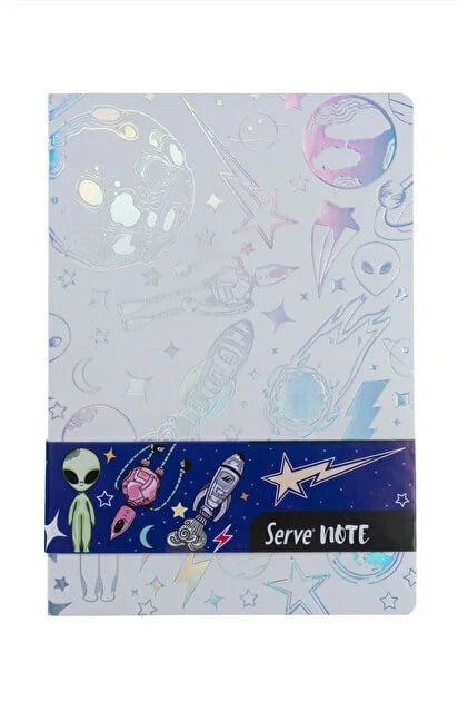 Serve Defter Seti - Uzay (Beyaz) Kutulu