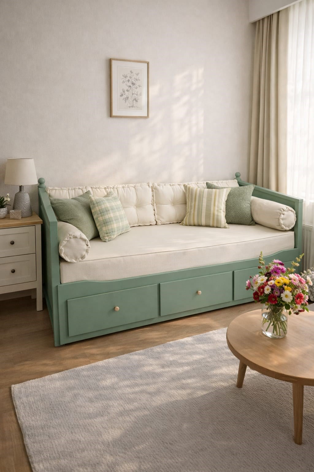 El İşçilikli Soft Kumaş Divan Seti