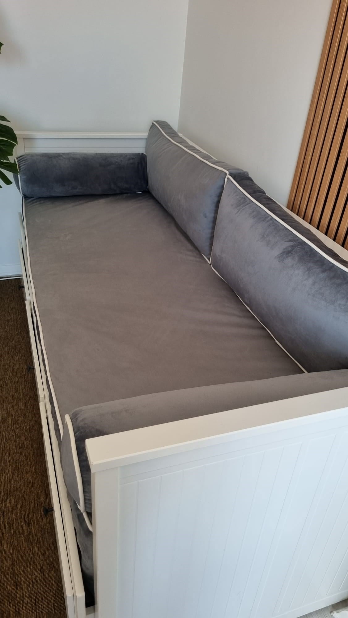 Fermuarlı Kadife Kumaş Divan Seti