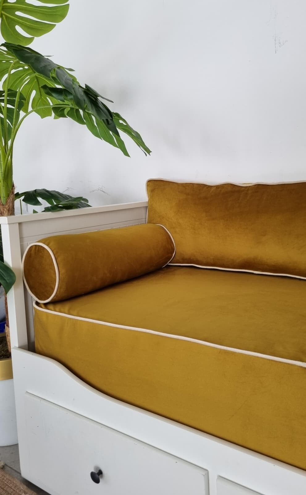 Fermuarlı Kadife Kumaş Divan Seti