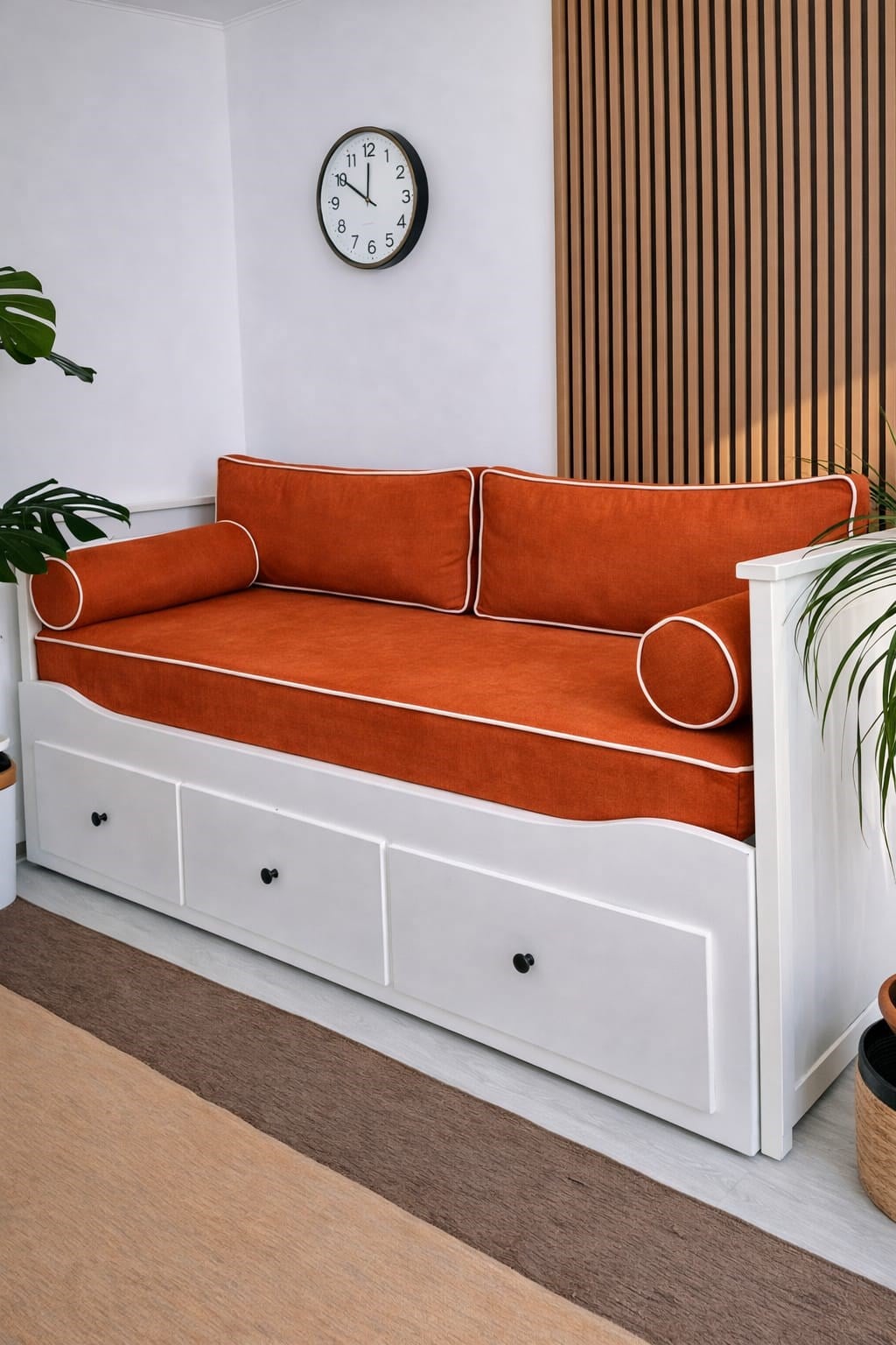 Fermuarlı Soft Kumaş Divan Seti