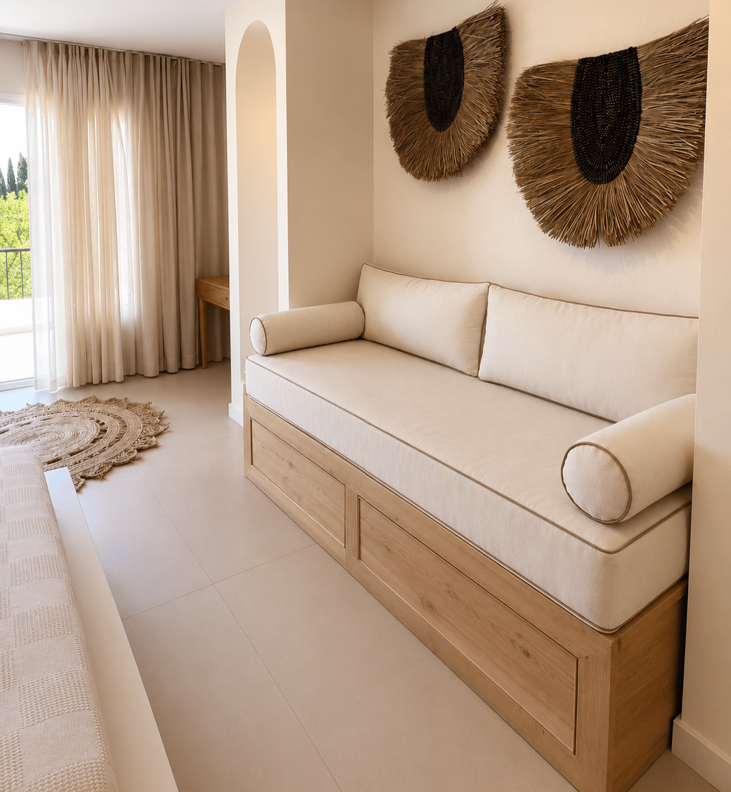 Luxenna Kumaş Fermuarlı Düz Model Divan Seti