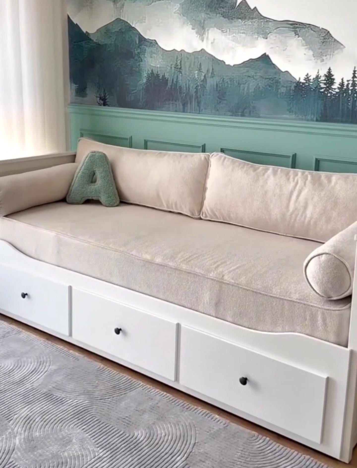 Teddy Kumaş Fermuarlı Düz Model Divan Seti