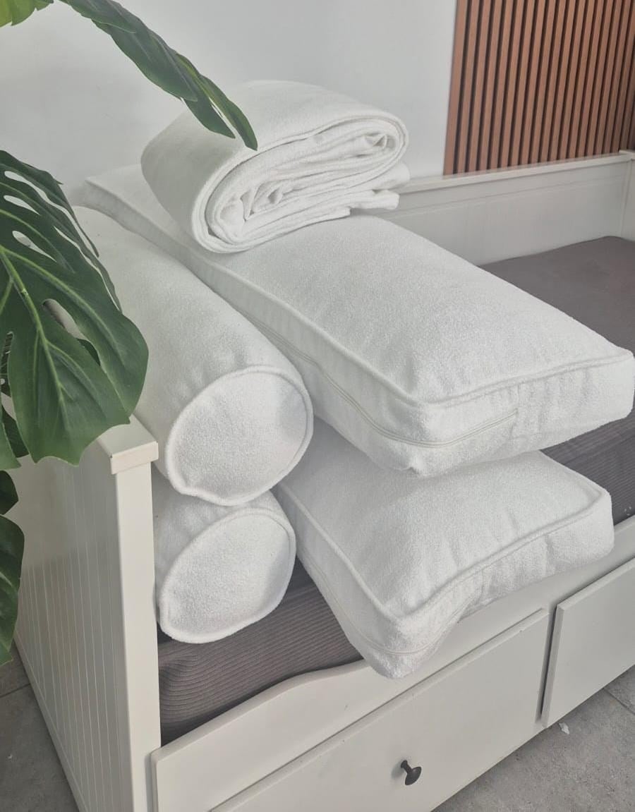 Teddy Kumaş Fermuarlı Düz Model Divan Seti