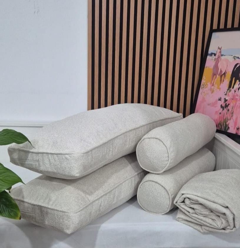 Teddy Kumaş Fermuarlı Düz Model Divan Seti