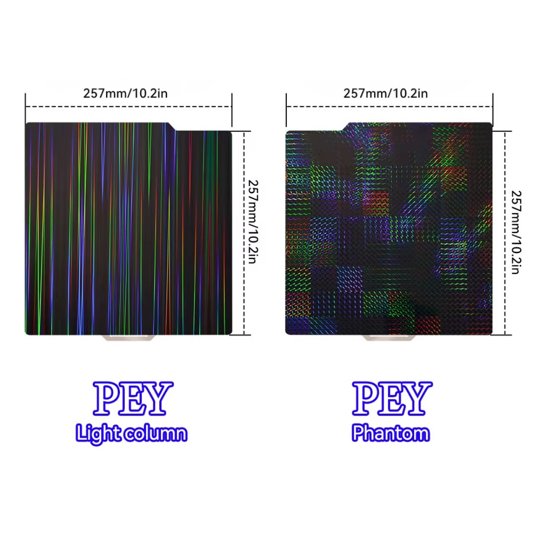 257x257mm Bambu Lab X1/P1/P2 PEY/PEY Tabla