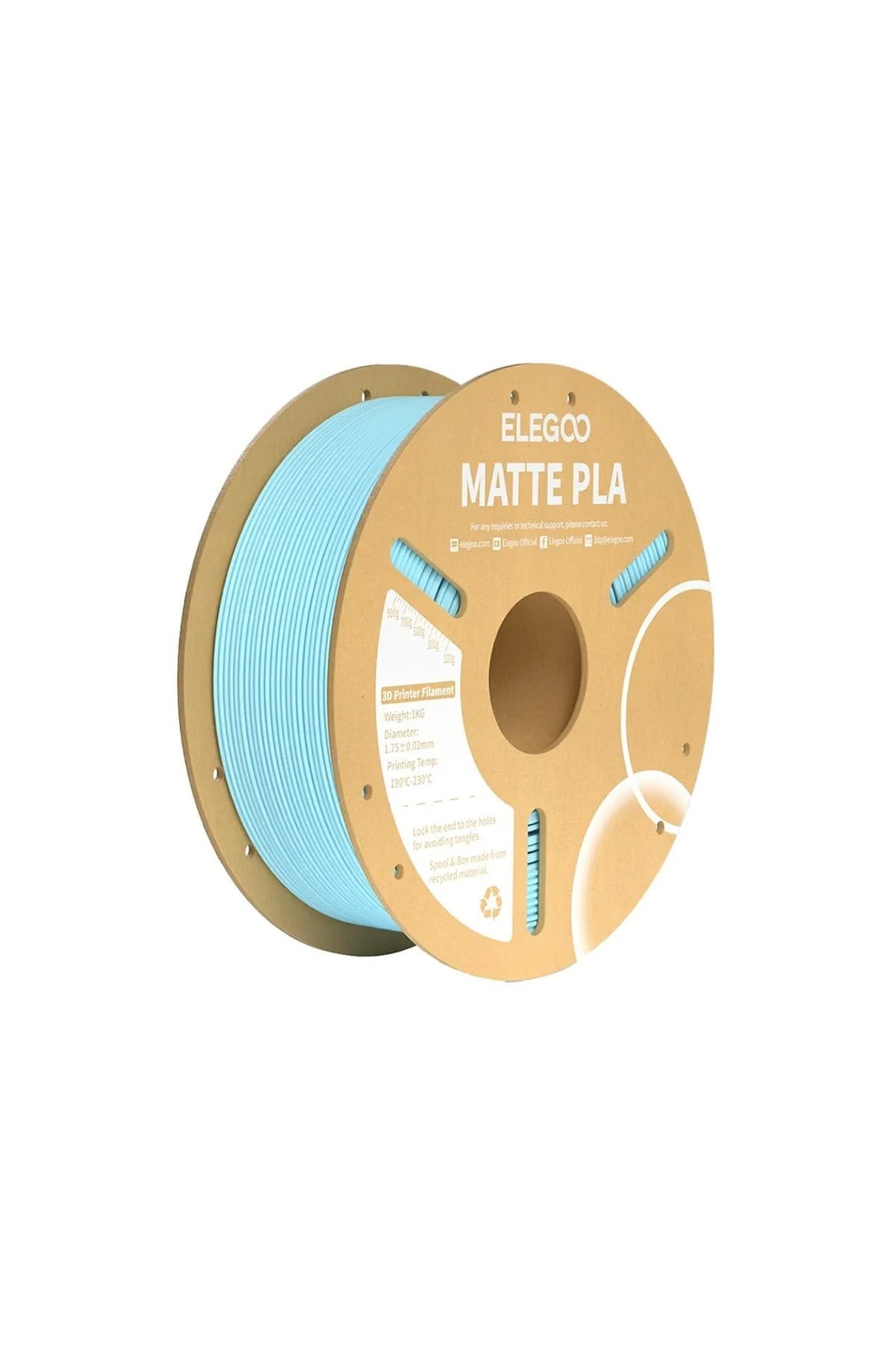 ELEGOO PLA Matte Filament Ice Blue