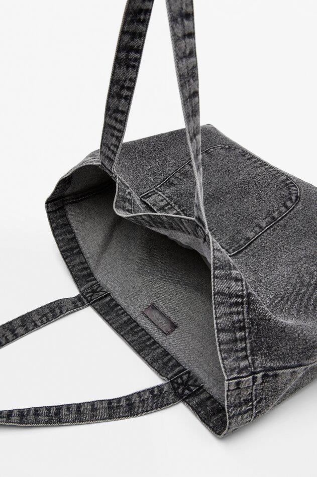 Büyük Denim Tote Çanta Siyah