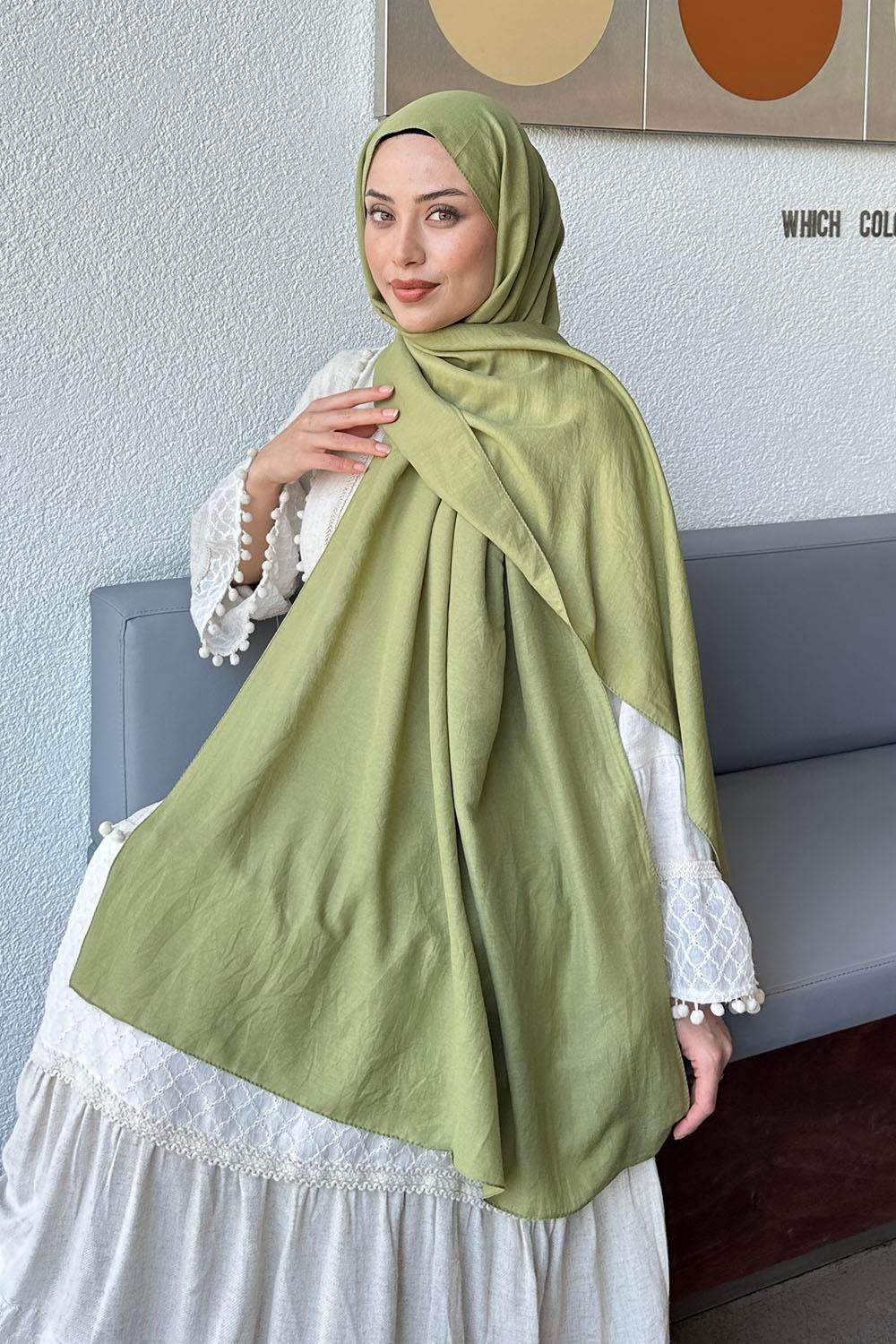 Comfort Pamuk Şal Mint Yeşili