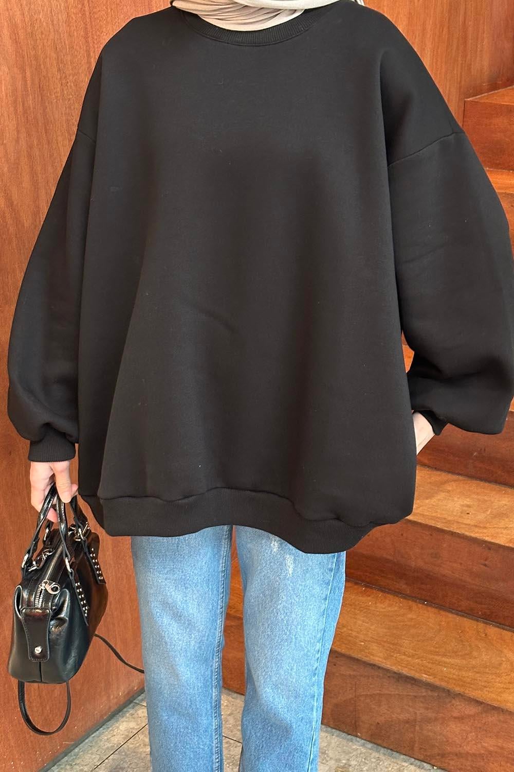Oversize Sweatshirt Siyah