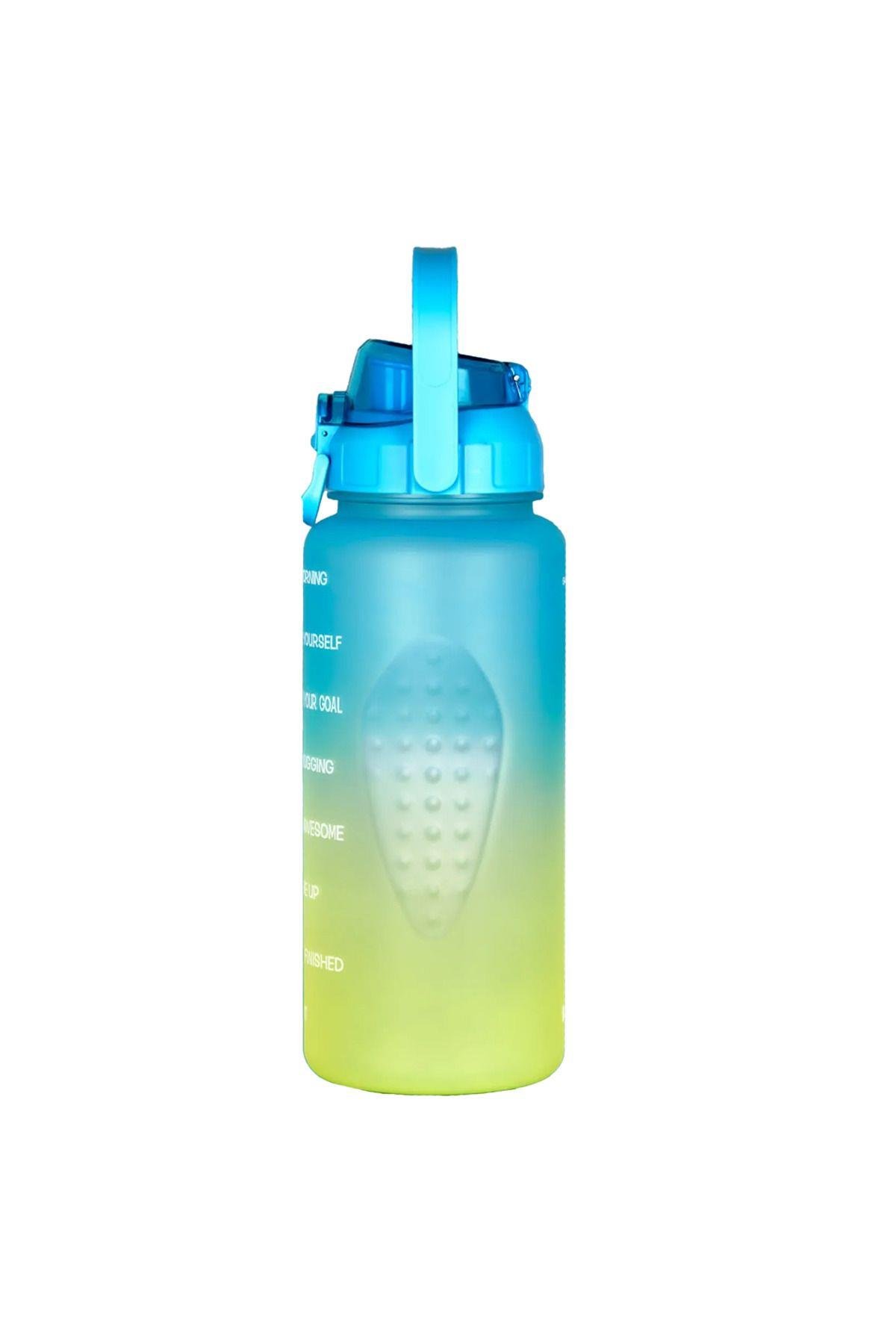 Premium Bottle 2.2 Litre Motivasyonel Tritan Su Matarası Su Şişesi Suluk (BPA İÇERMEZ)