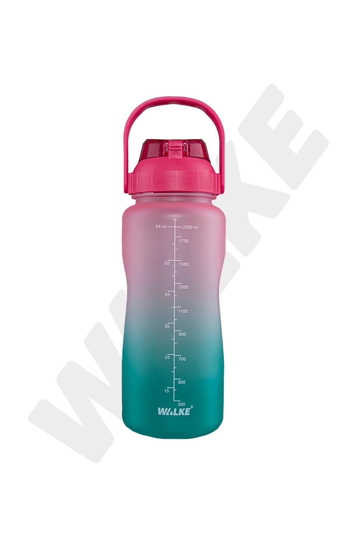 Premium Bottle 2.2 Litre Motivasyonel Tritan Su Matarası Su Şişesi Suluk (BPA İÇERMEZ)
