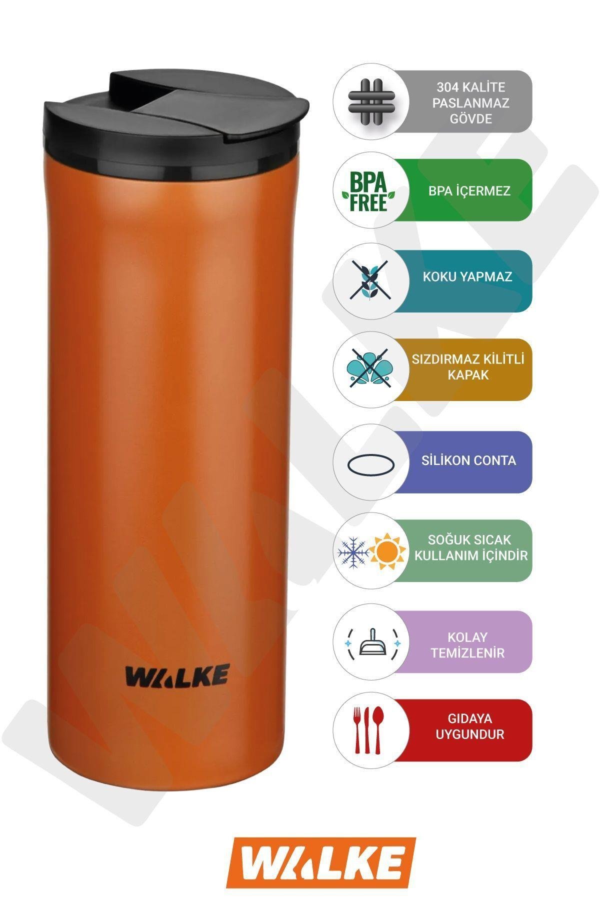 Premium Çift Katmanlı Paslanmaz Çelik Termos Bardak Kahve Çay Termosu 400 ml Luxury