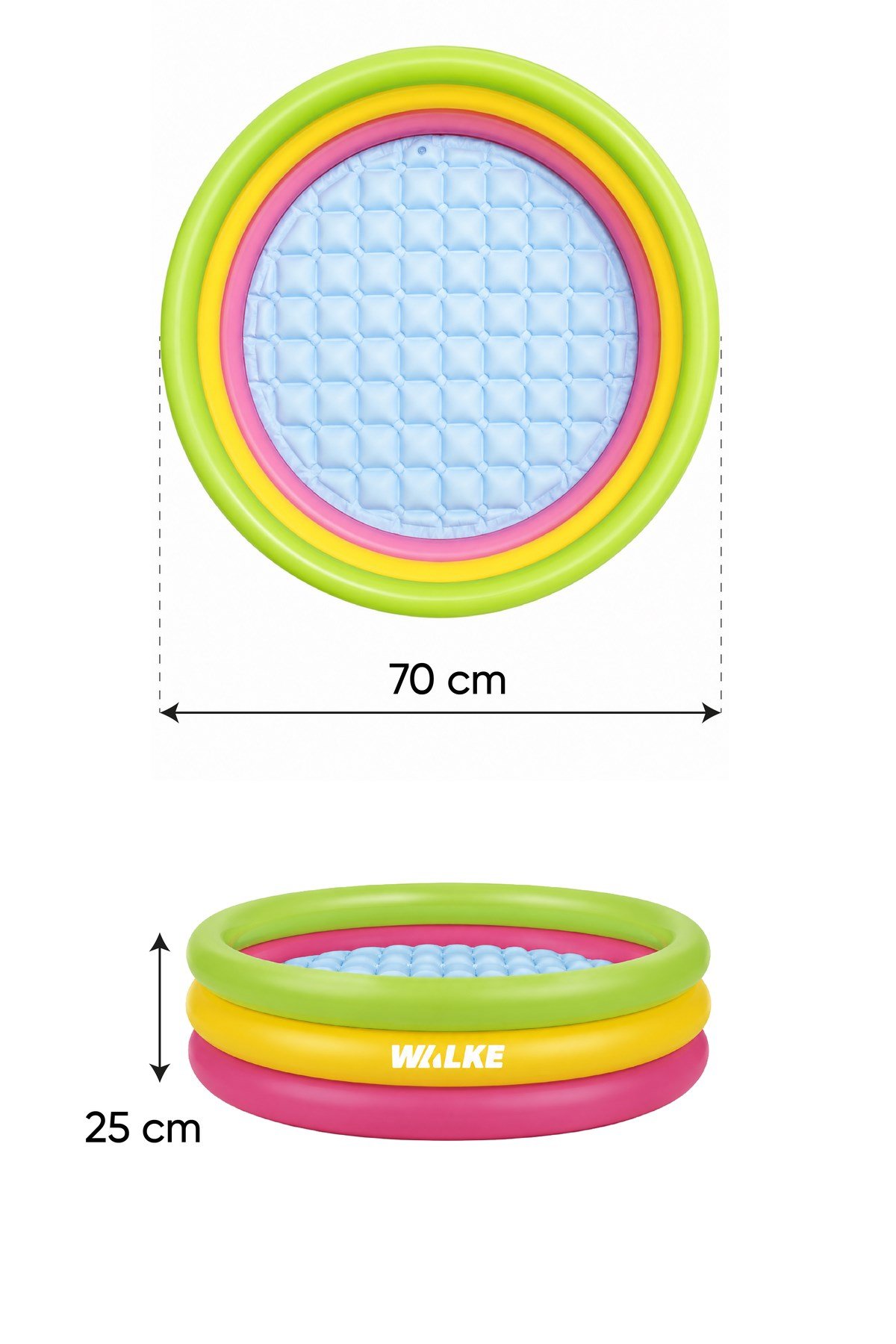 WALKE 14104 3 BOĞUMLU ŞİŞME HAVUZ 70CM