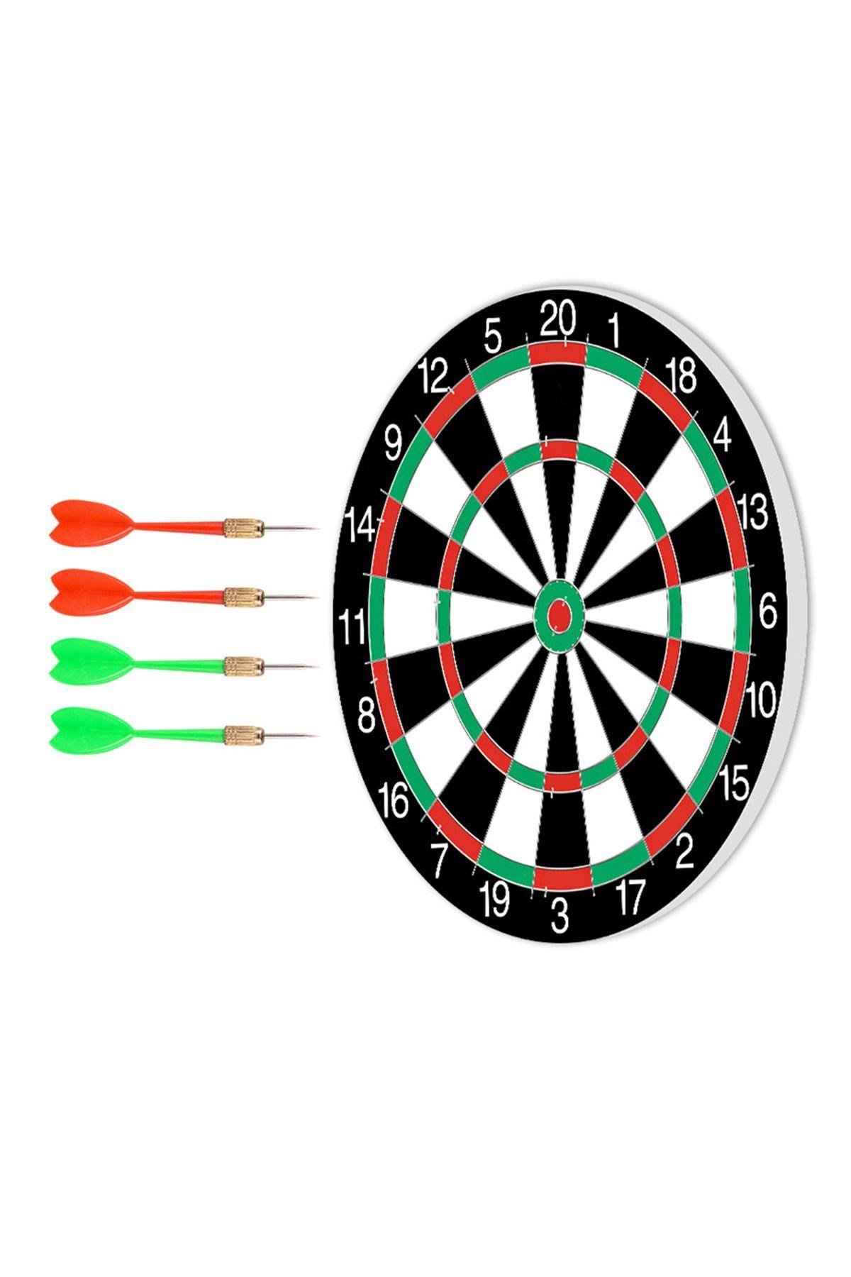 Walke 16inç Dart Tahtası Seti, 6 Çelik-Plastik Dart ile Çift Taraflı Dart Tahtası Oyunu, Oyun Salonları