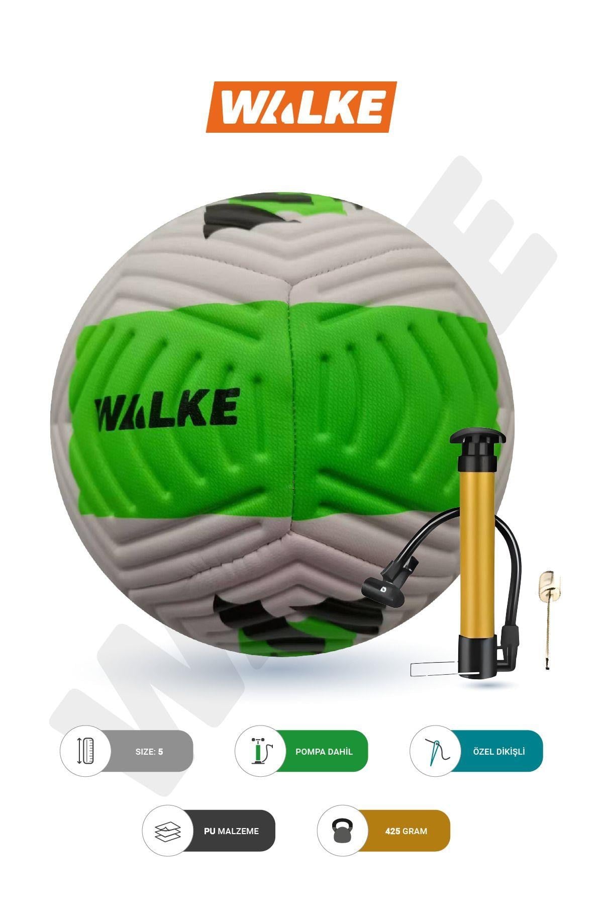 Walke 5 Numara Futbol Topu Pompa Hediyeli Yeşil