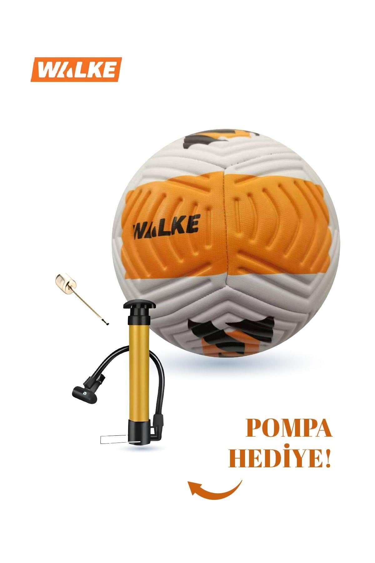 Walke 5 Numara Futbol Topu Pompa Hediyeli Turuncu