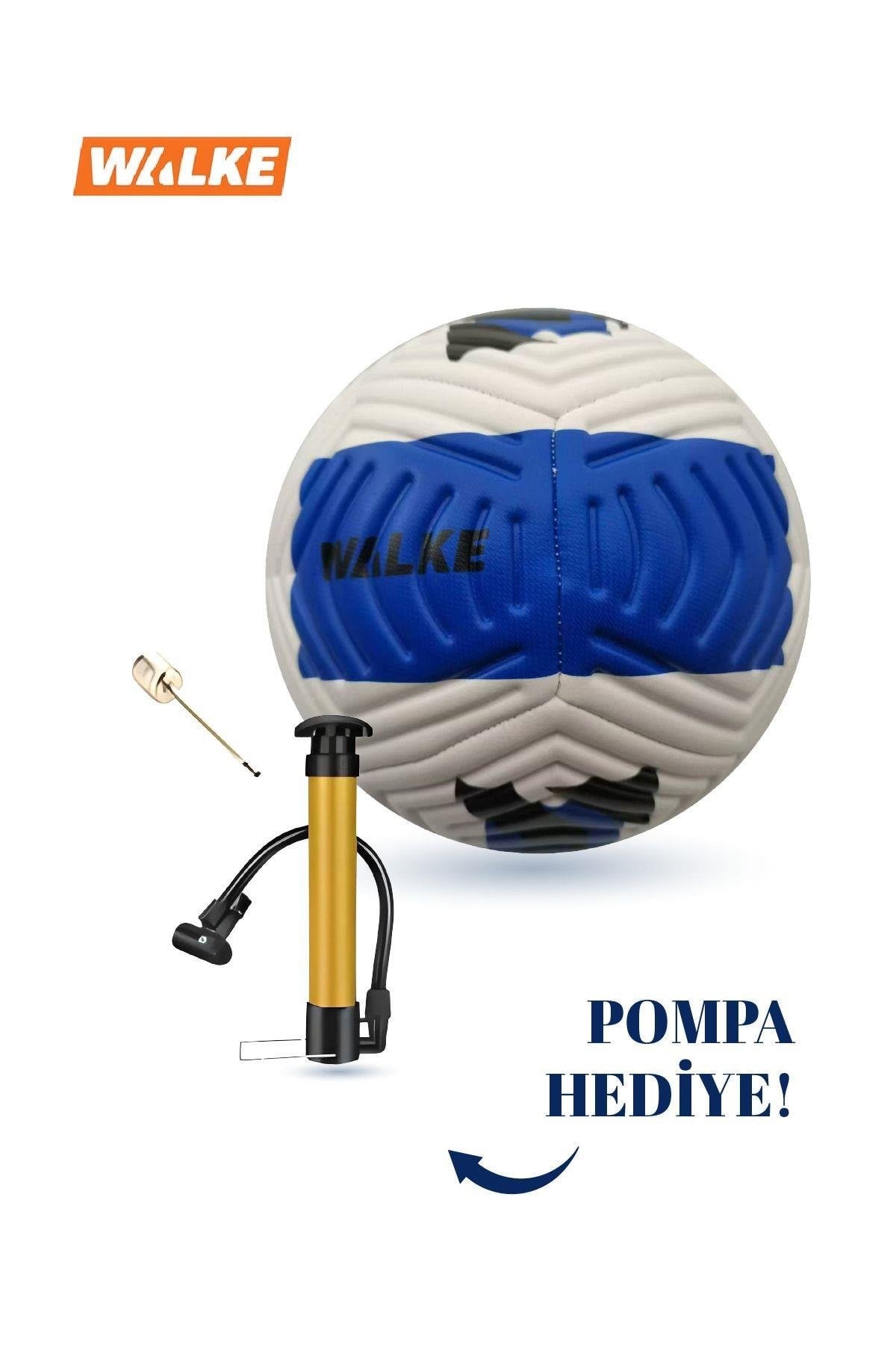 Walke 5 Numara Futbol Topu Pompa Hediyeli Mavi