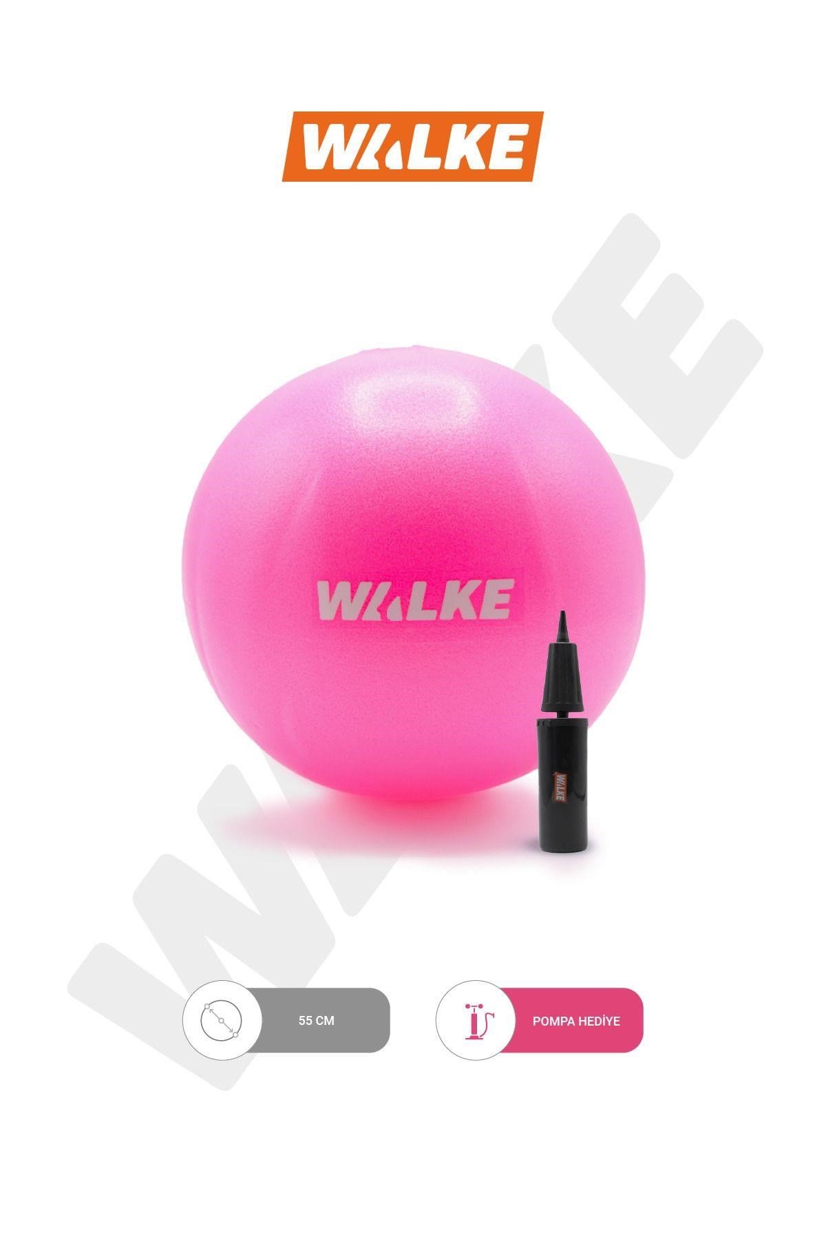 Walke 55 cm Deluxe 140 cm - 159 cm Boy Aralığında Olanlar İçin Uygun Fuşya Pilates Topu ve Pompa Seti