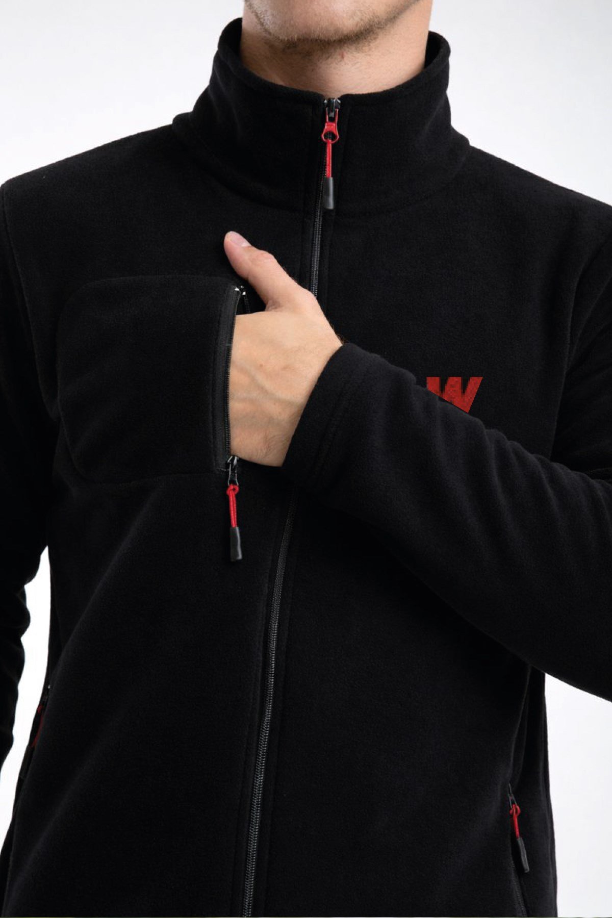 WALKE ERKEK TAM FERMUAR POLAR BEDEN-XL