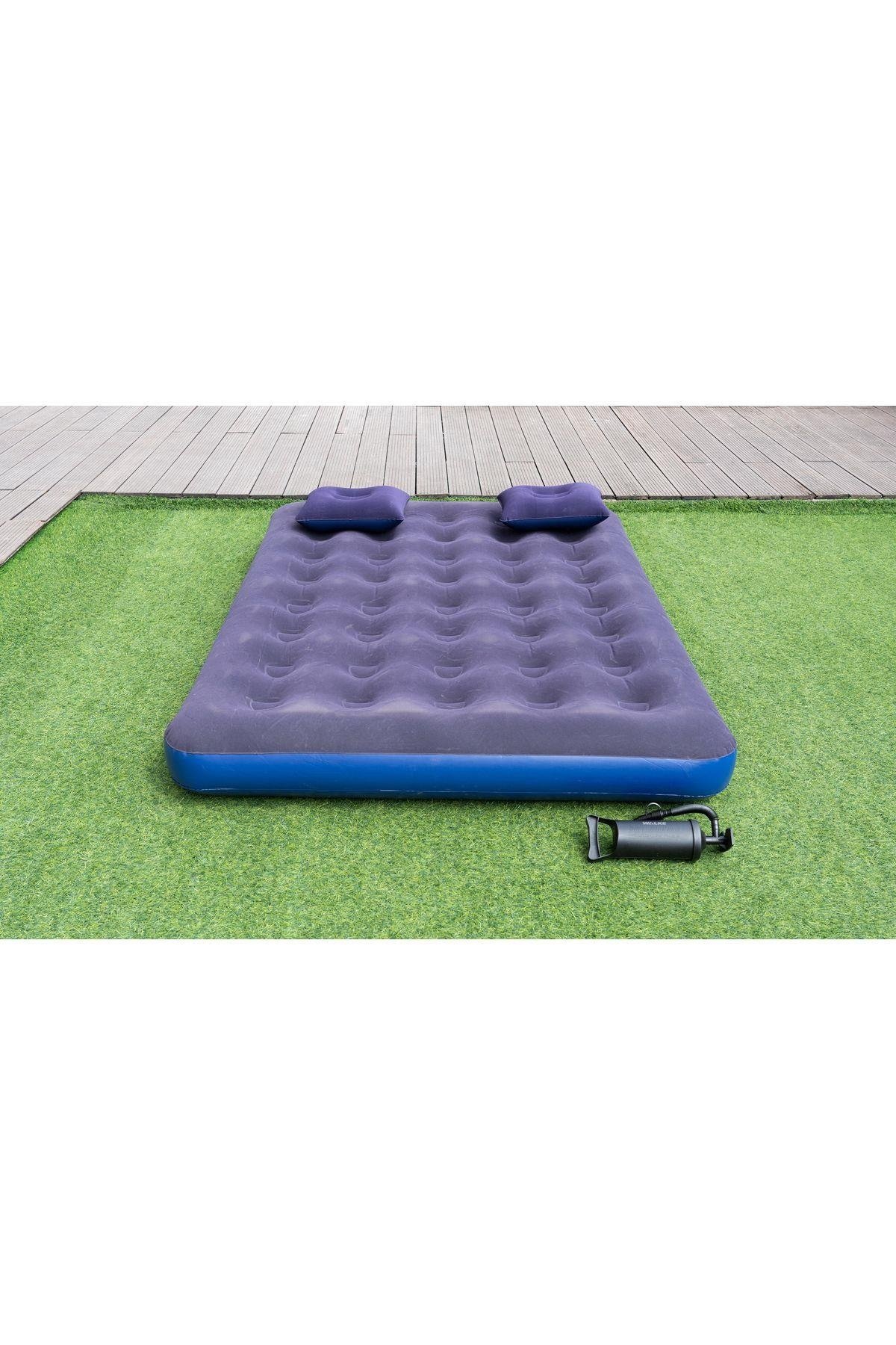 Walke King Çift Kişilik Şişme Yatak Seti (2 Yastık + Pompa Dahil) 203*152*22 CM 2210