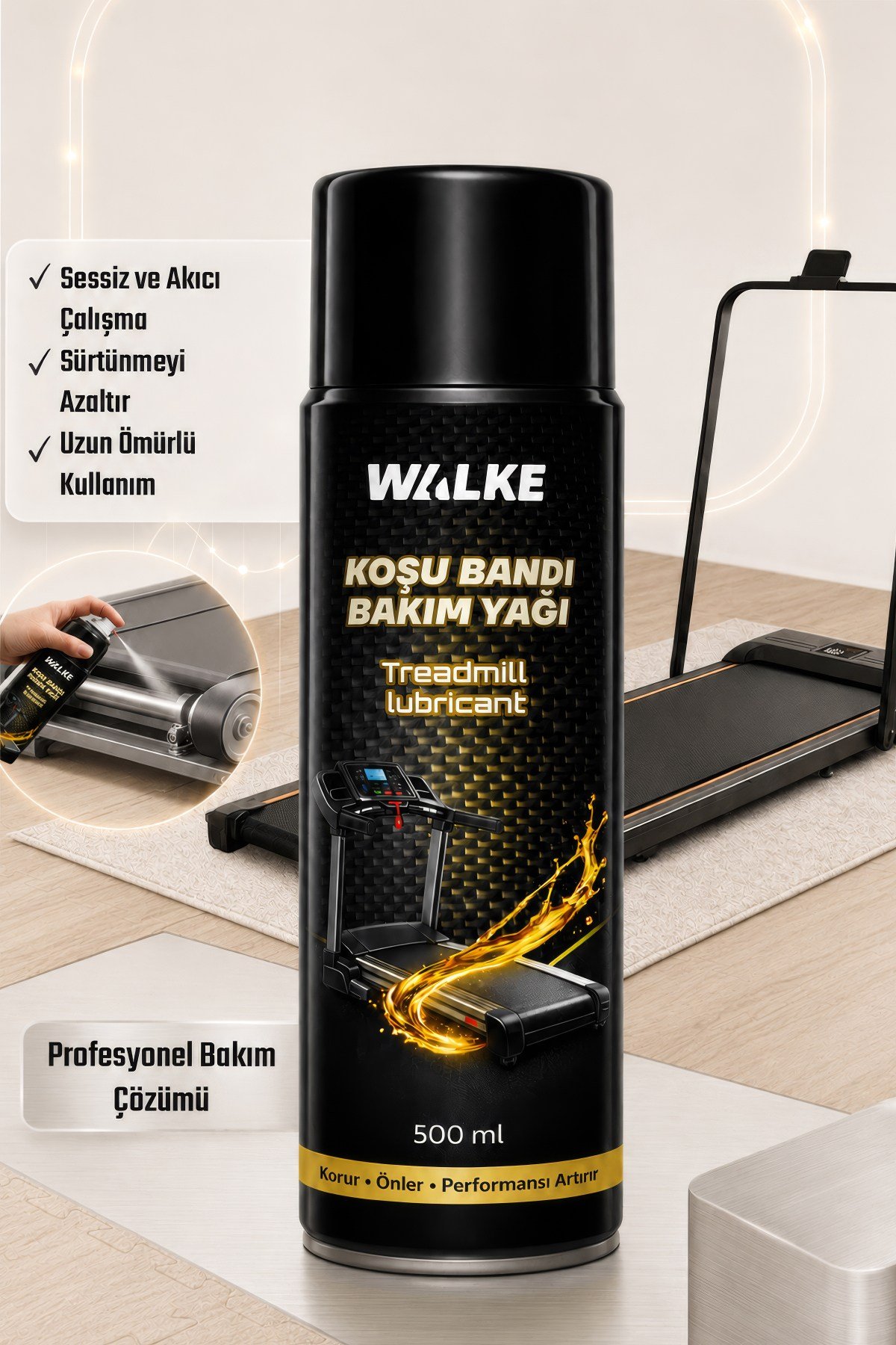 Walke Koşu Bandı Yağı Spreyi Silikon Sprey 500 ml Tekli