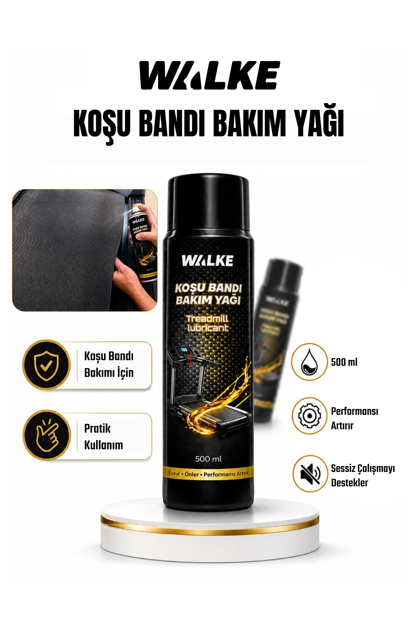 Walke Koşu Bandı Yağı Spreyi Silikon Sprey 500 ml Tekli
