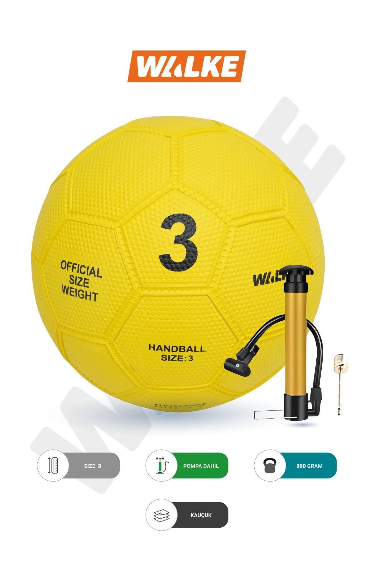 Walke Premium 3 Numara Kauçuk Hentbol Topu Pompa Hediyeli