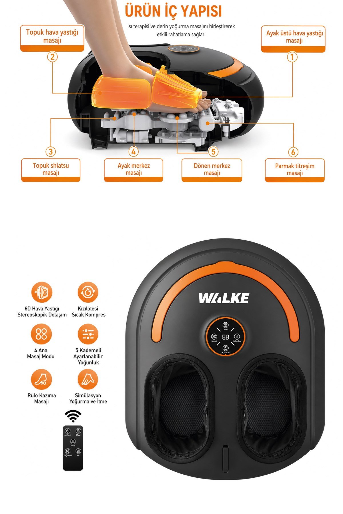 WALKE Premium Ayak  Masaj Aleti A-01