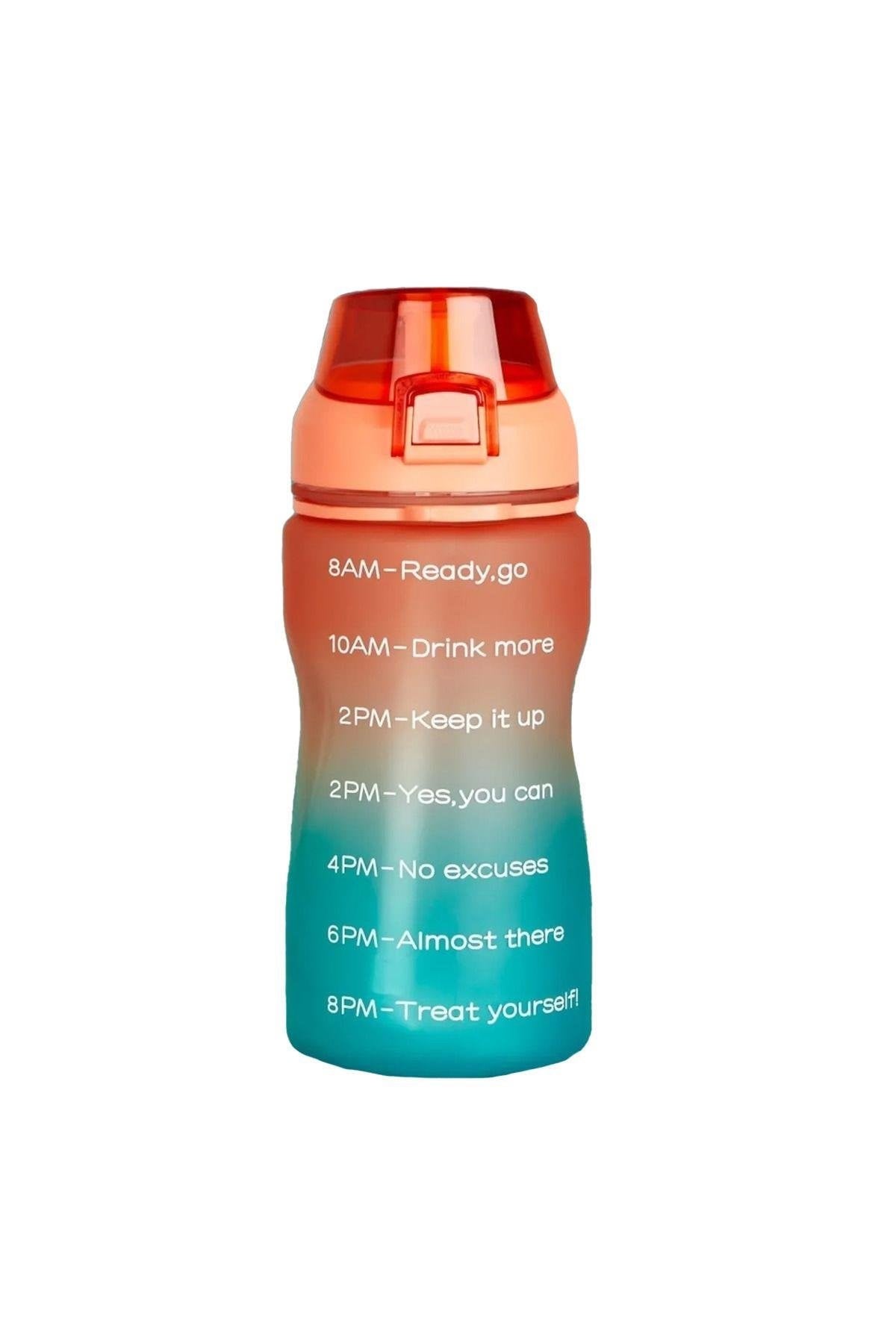 Walke Premium Bottle 1.0 Litre Motivasyonel Tritan Su Matarası Su Şişesi Suluk (BPA İÇERMEZ)