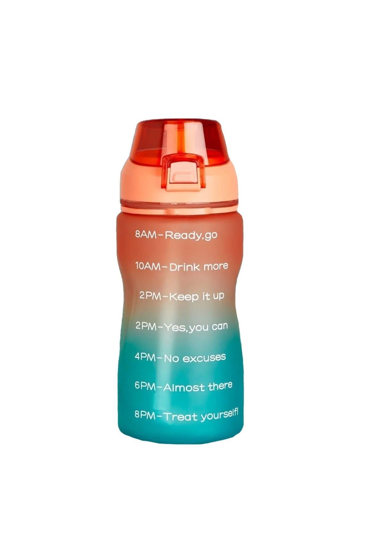 Walke Premium Bottle 1.0 Litre Motivasyonel Tritan Su Matarası Su Şişesi Suluk (BPA İÇERMEZ)