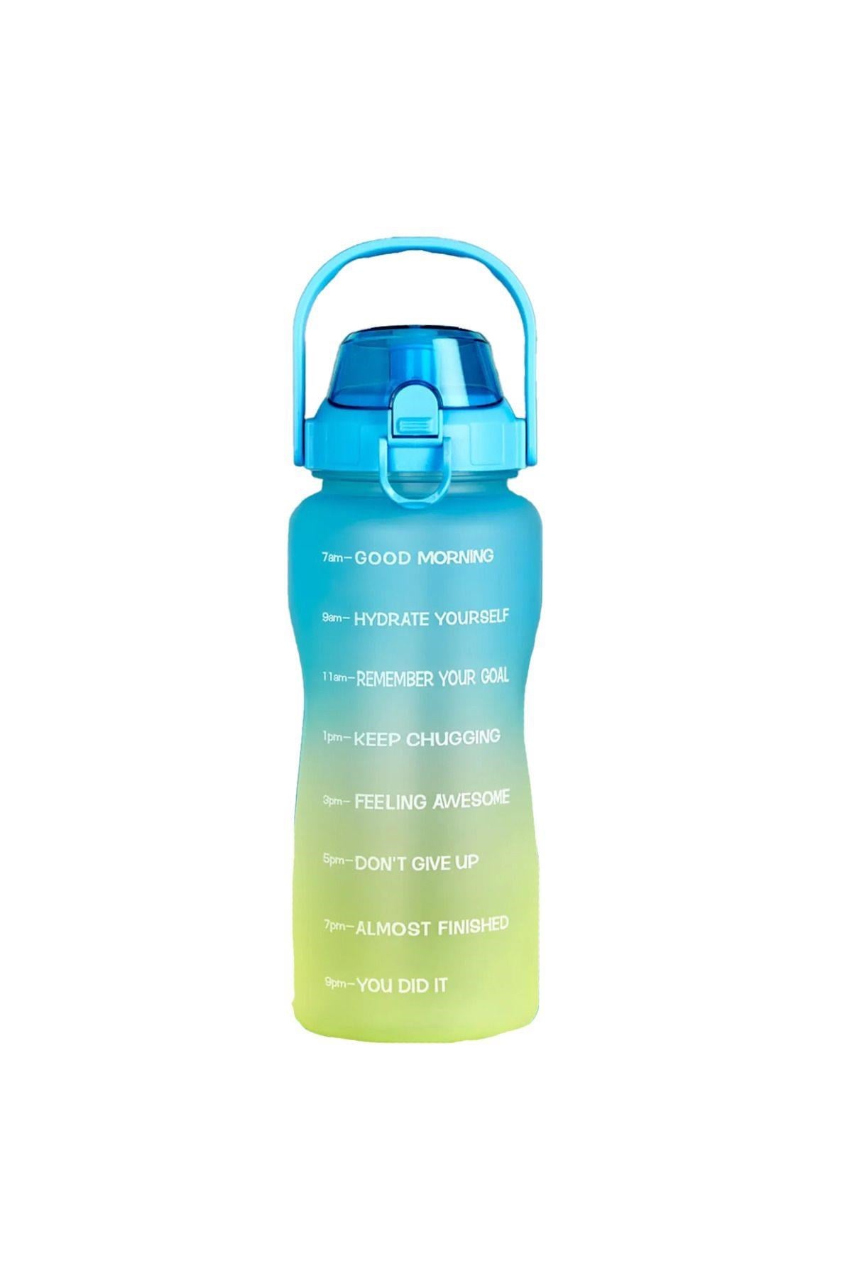 Walke Premium Bottle 2.2 Litre Motivasyonel Tritan Su Matarası Su Şişesi Suluk (BPA İÇERMEZ)