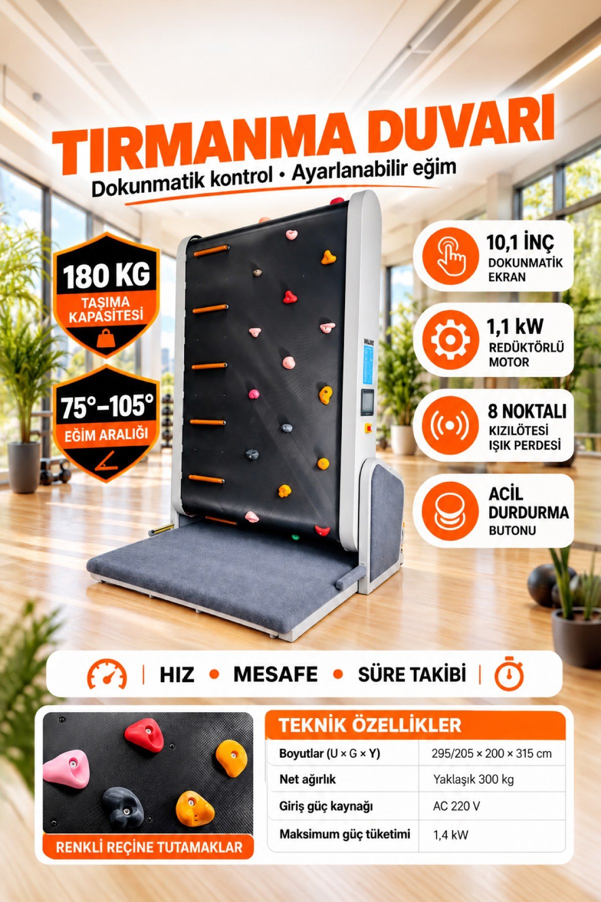 Walke Premium Climbing Pro Tırmanma Duvarı