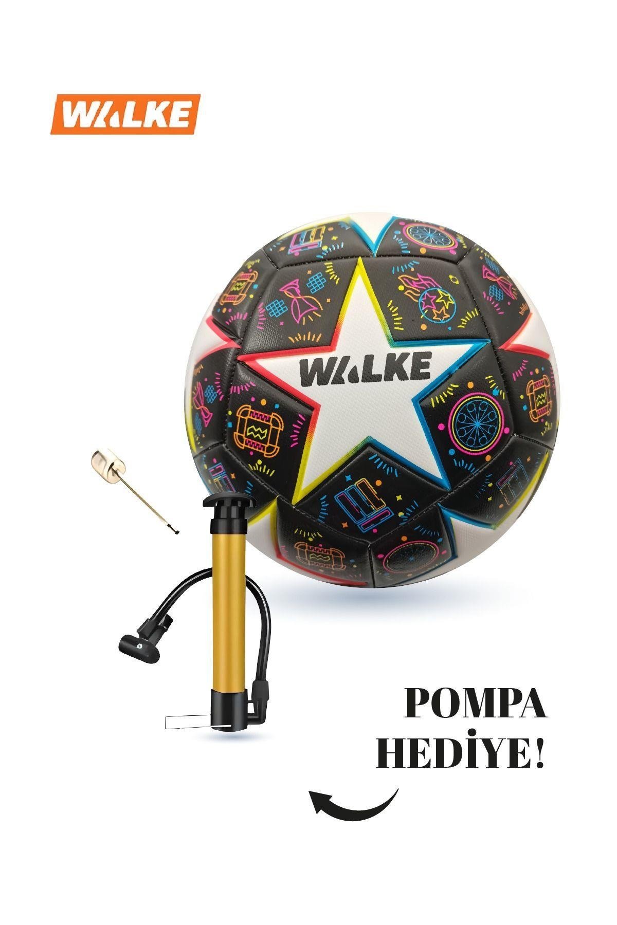 Walke Premium Şampiyonlar Ligi Temalı 5 Numara Futbol Topu Pompa Hediyeli