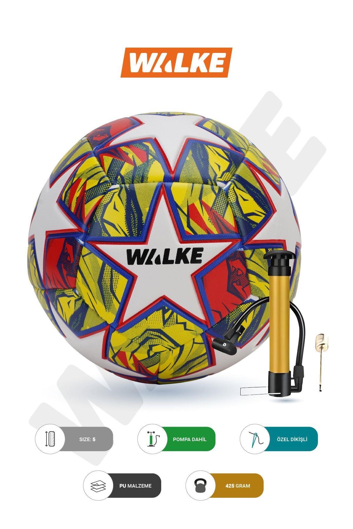 Walke Premium Şampiyonlar Ligi Temalı 5 Numara Futbol Topu Pompa Hediyeli