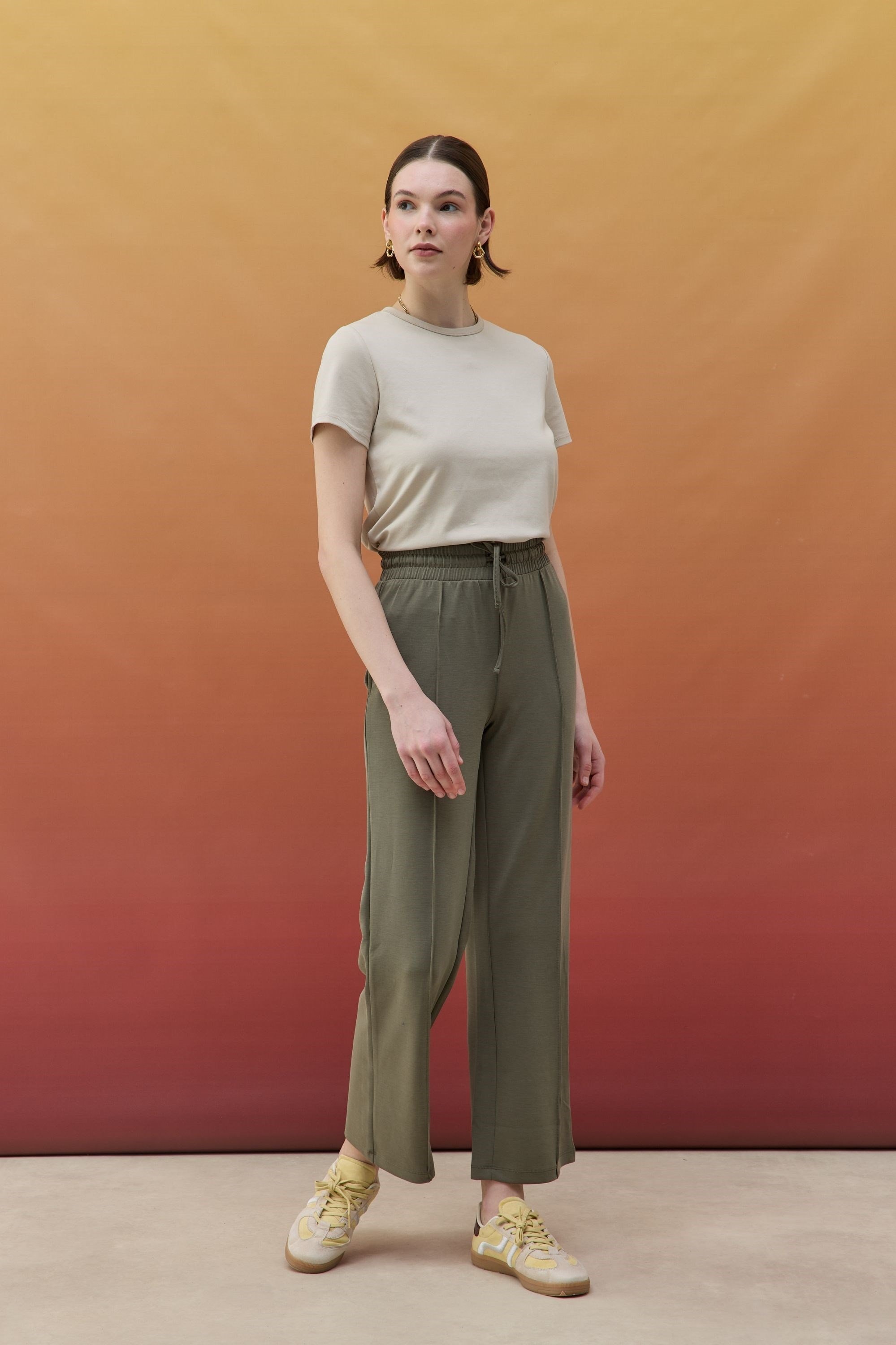 NEVÜRLÜ MODAL HAKİ BASIC PANTOLON