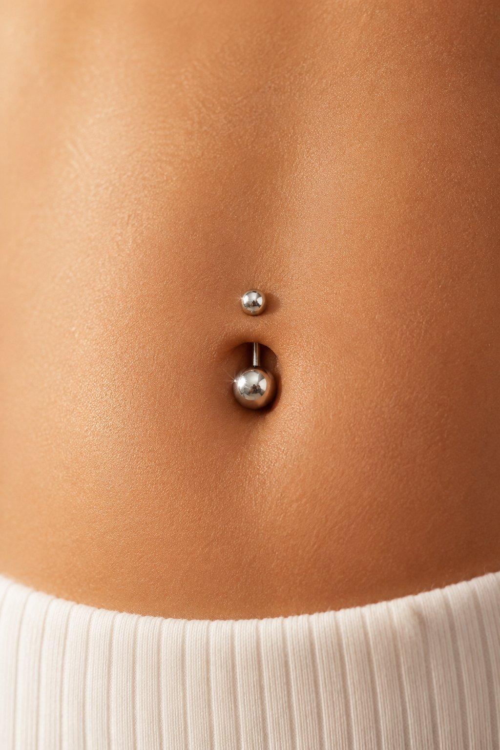 316L Çelik Düz Top Göbek Piercingi
