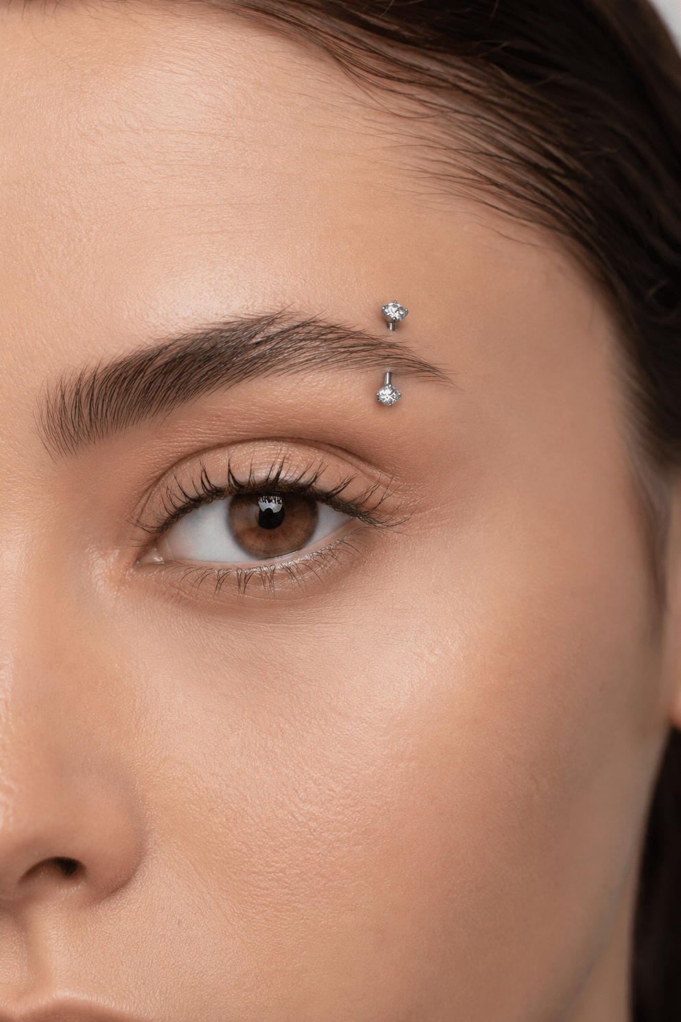 316L Çelik Zirkon Taşlı Kaş ve Rook Piercing
