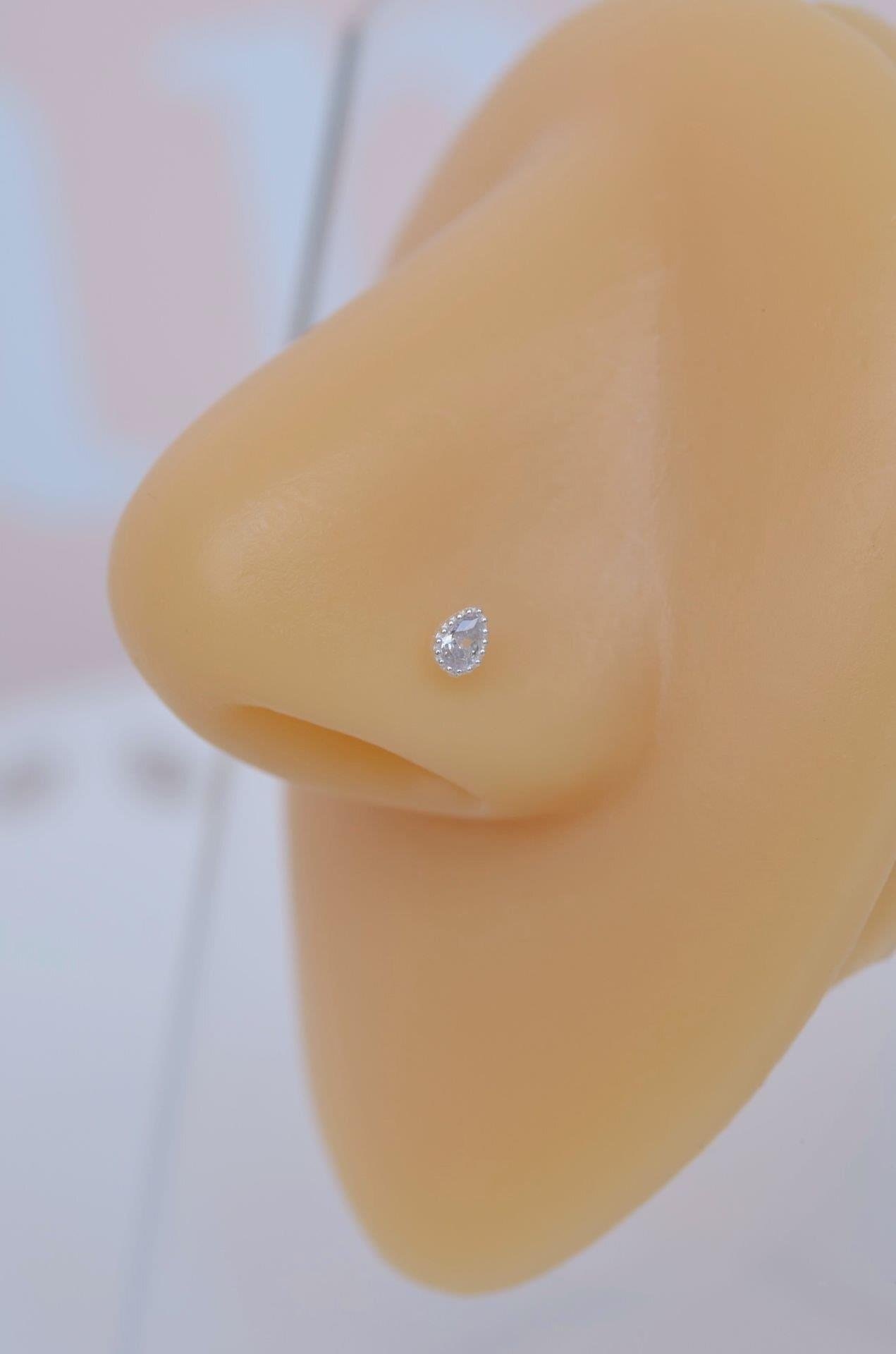 925 Ayar Gümüş Taşlı Damla Model Hızma