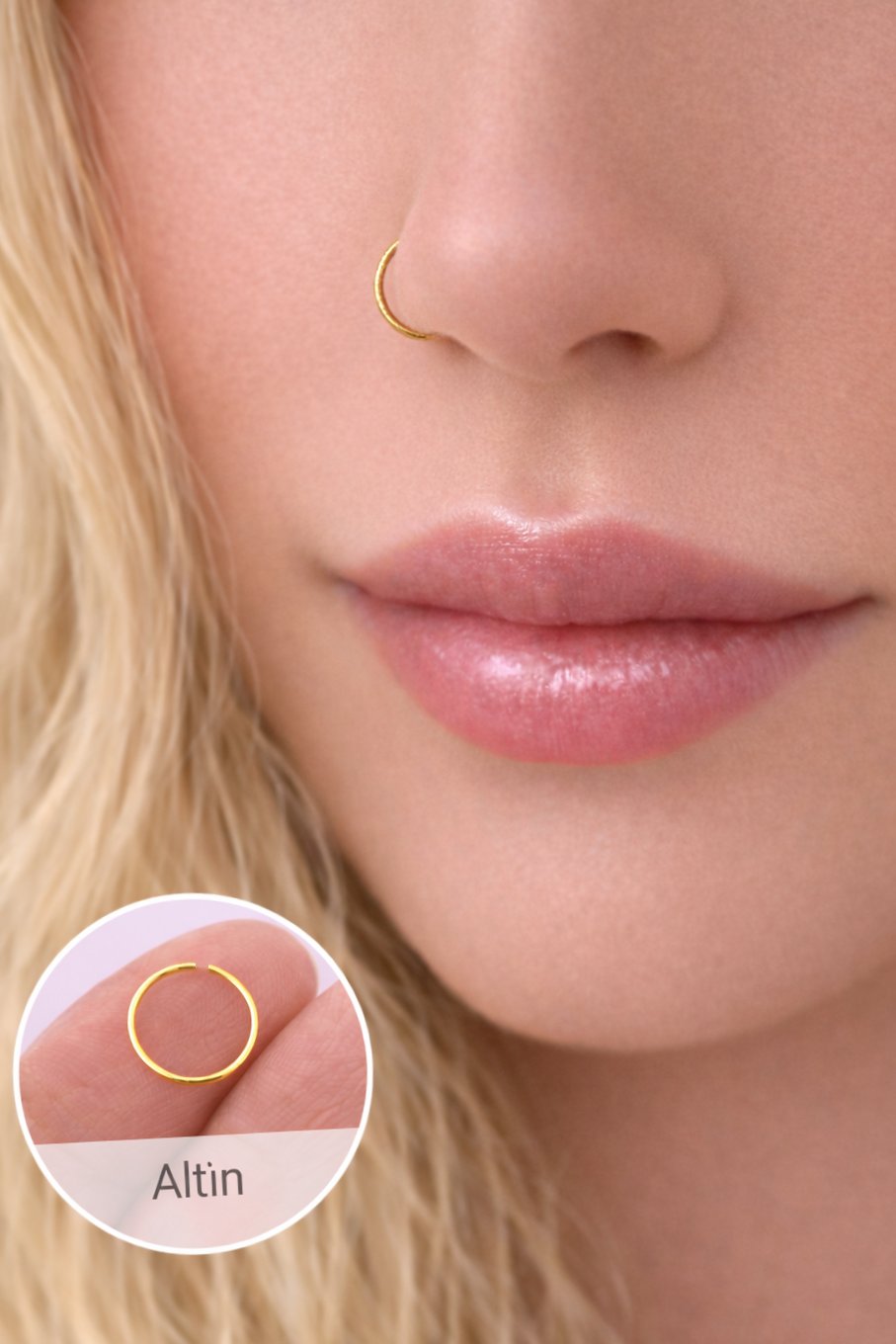 Altın Kaplama 8 mm Düz Halka Hızma İthal 925 Ayar Gümüş