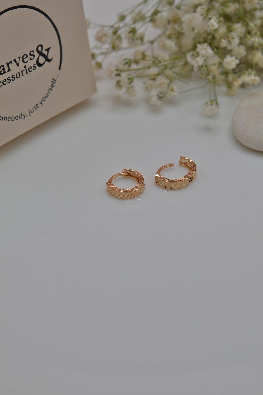 Altın Model Mini Halka Küpe