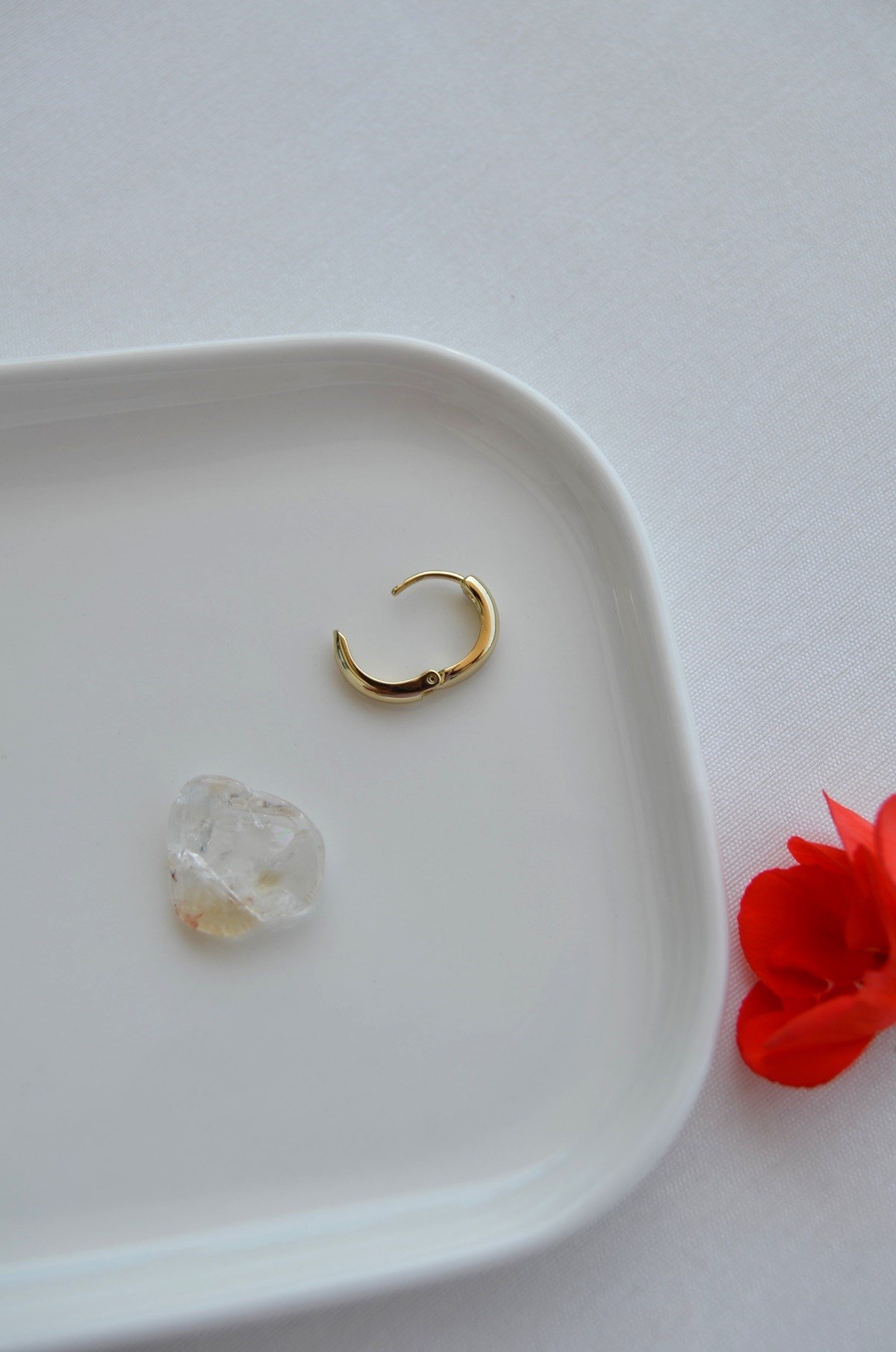 Bombeli Çelik Halka Piercing Helix Kıkırdak Lob