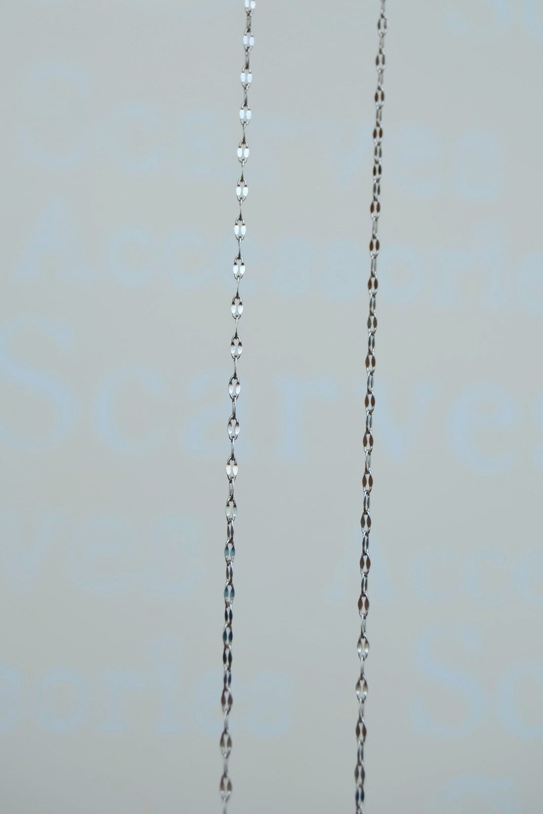 Çelik Işıltılı İnce Zincir Kolye 45 cm