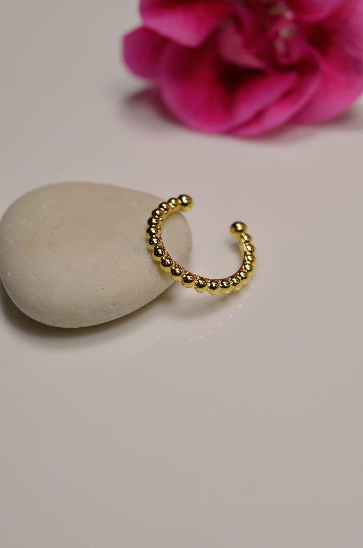 Gold Renk Earcuff Sıkıştırma Kıkırdak Küpesi