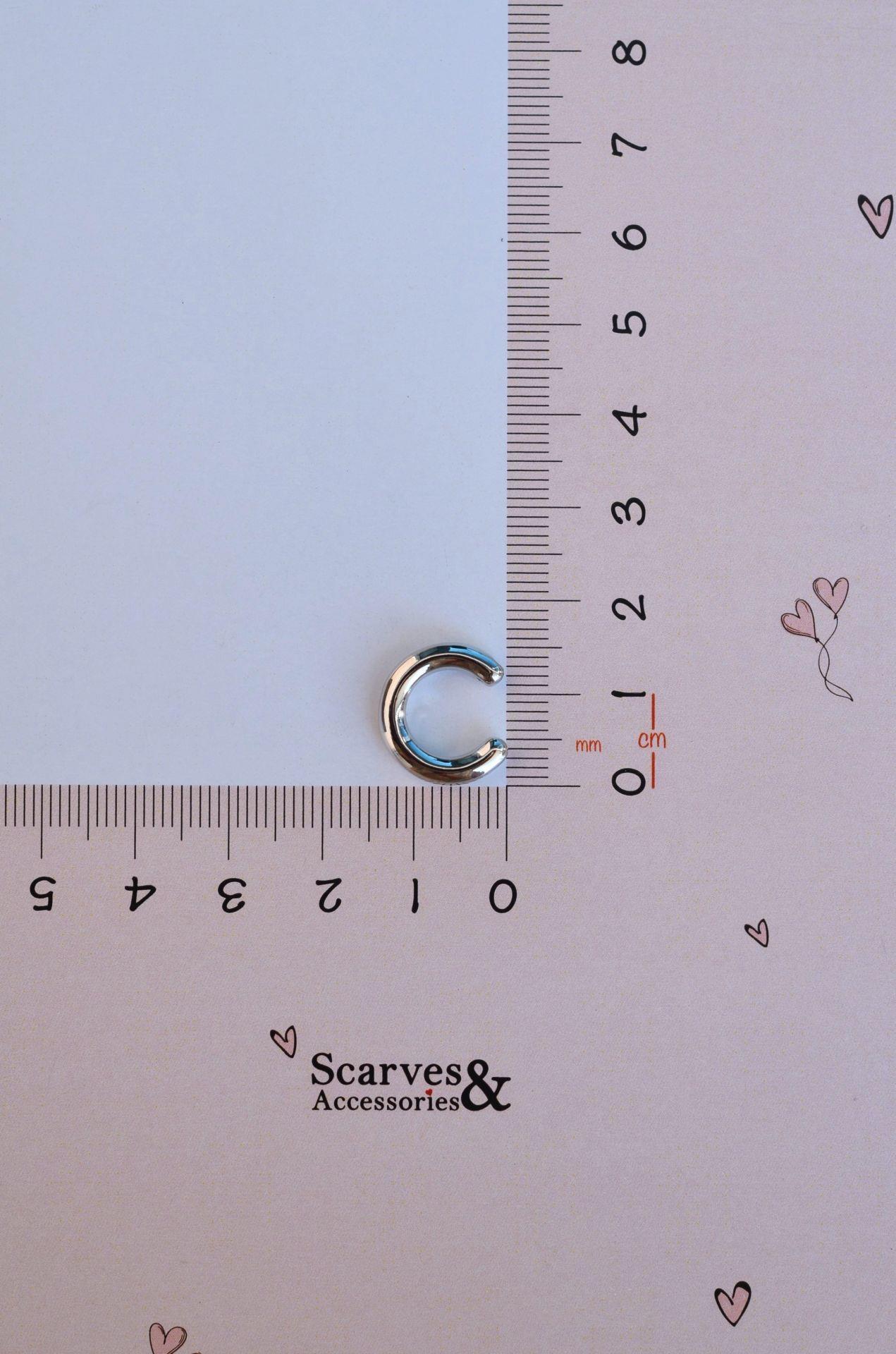 Gümüş Renkli Sıkıştırmalı Kıkırdak Küpesi Düz Earcuff