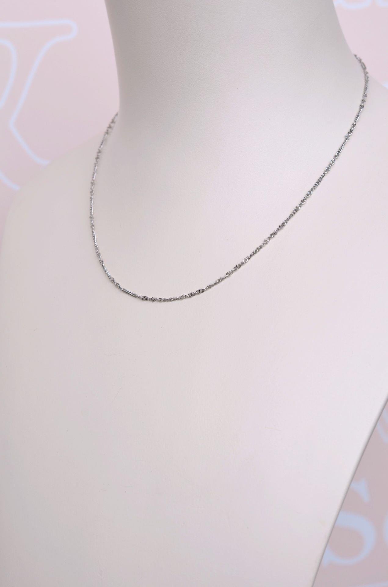 İnce Çelik Zincir Kolye 45 cm