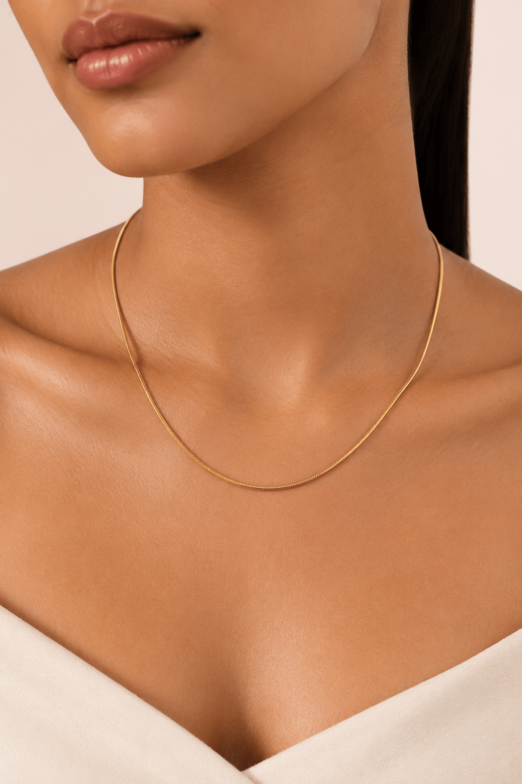 İnce İtalyan Zincir Gold Renk 45 cm