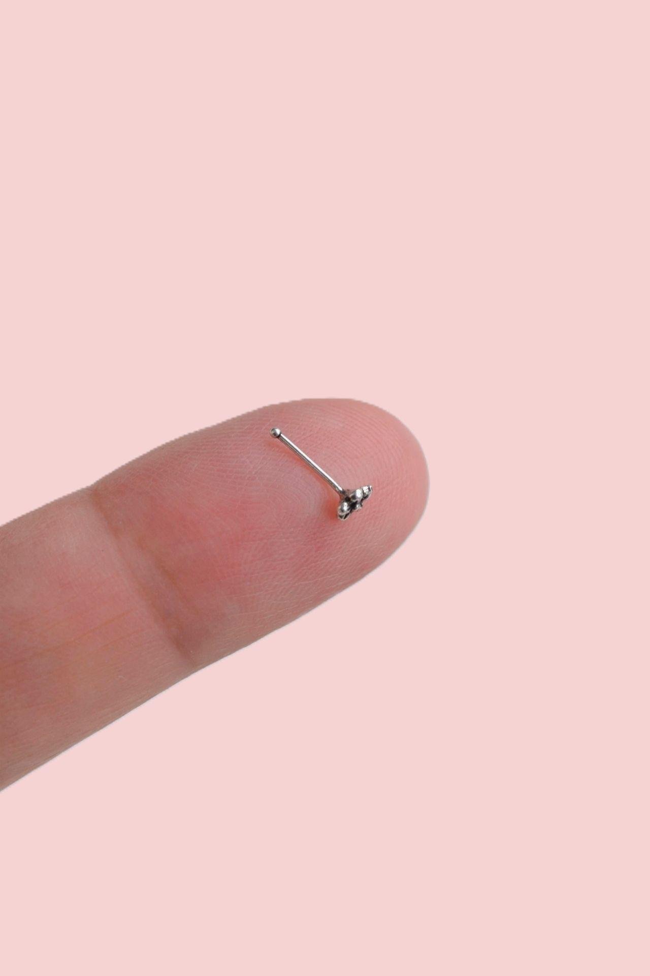 İthal 925 Ayar Eskitme Dokulu Çiçekli Gümüş Hızma